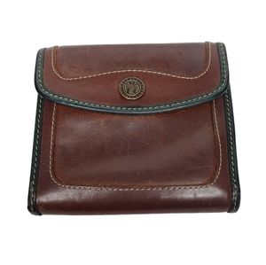 Brahmin Brown and Green Leather Wallet